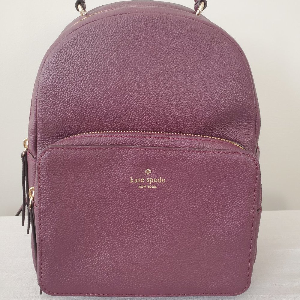 Kate Spade Burgundy Leather Mini Backpack
